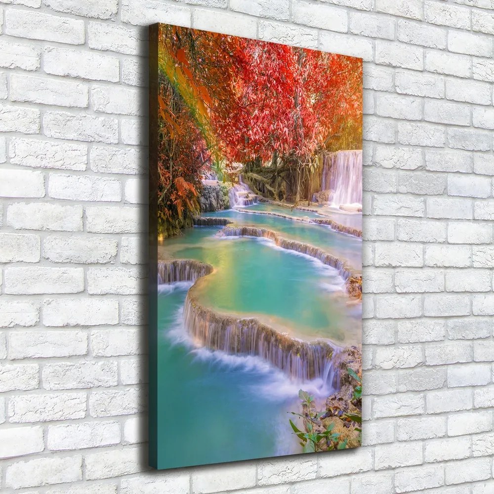 Imprimare tablou canvas Cascada în toamna
