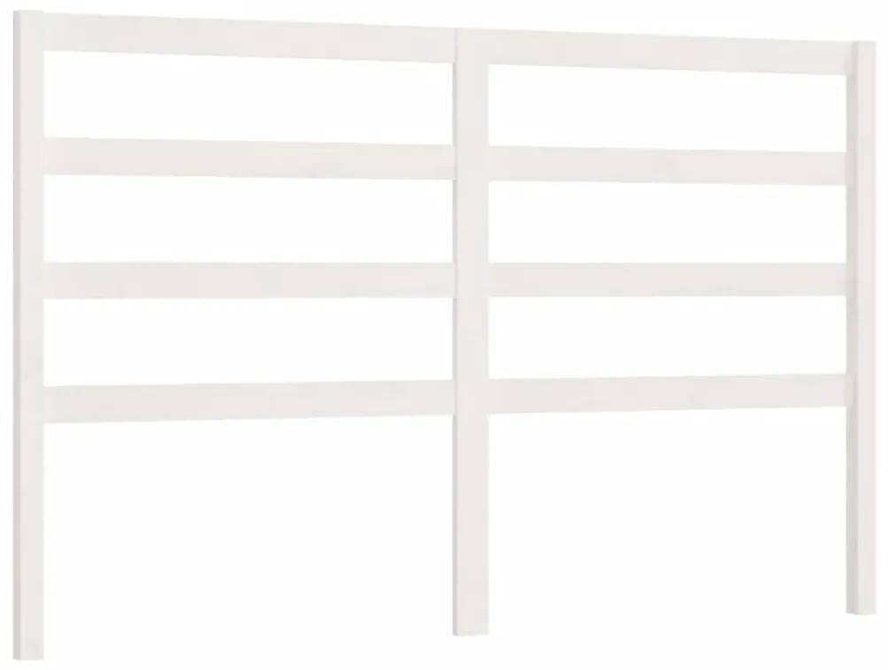 817631 vidaXL Tăblie de pat, alb, 126x4x100 cm, lemn masiv de pin