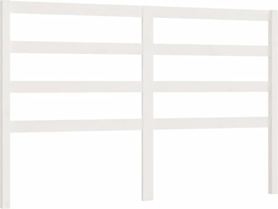 vidaXL Tăblie de pat, alb, 126x4x100 cm, lemn masiv de pin