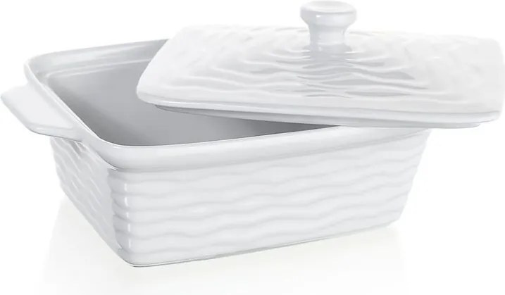 BANQUET Formă dreptunghiulară de copt cu capac CULINARIA White 28 x 18 cm