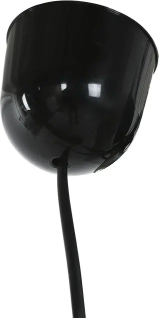 Lustră suspendată din lemn de tec lucrat manual și metal, natur și negru, 40 x 160 x 30 cm, „Pierrefonds”