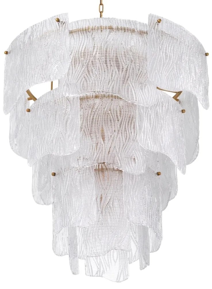 Candelabru LUX design deosebit Asinara L, sticla texturata