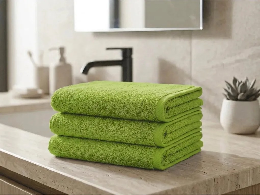 Prosop copii Bella 30x50 cm verde, 100% bumbac