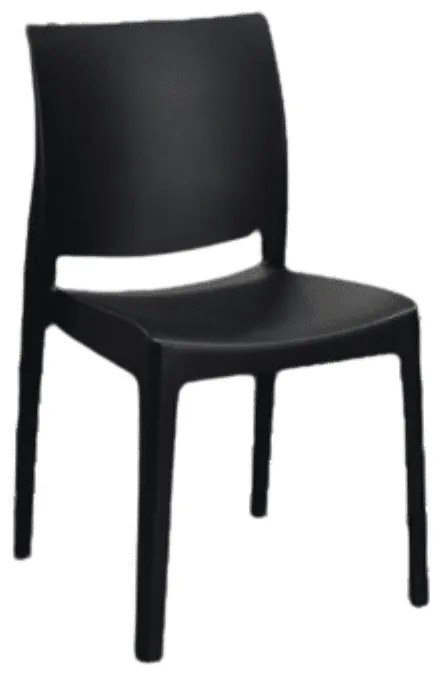 SET 4 SCAUNE PASTELLO - POLIPROPILENA - HORECA - NEGRU