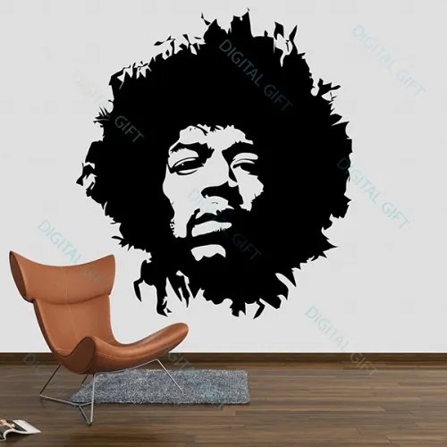 Sticker pentru perete - Jimi Hendrix 100x100 cm