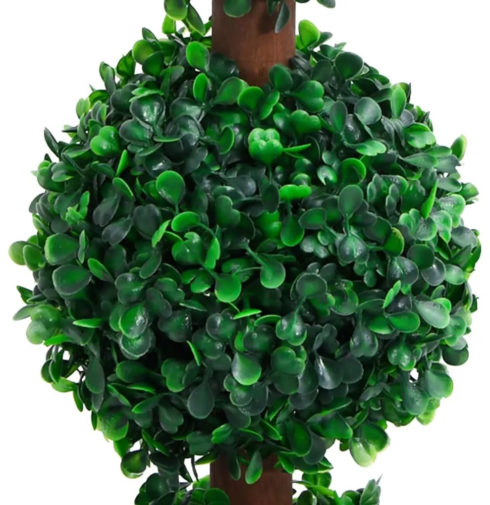 Planta artificiala cimisir cu ghiveci, verde, 90cm, forma minge 1, 17.5 x 90 cm