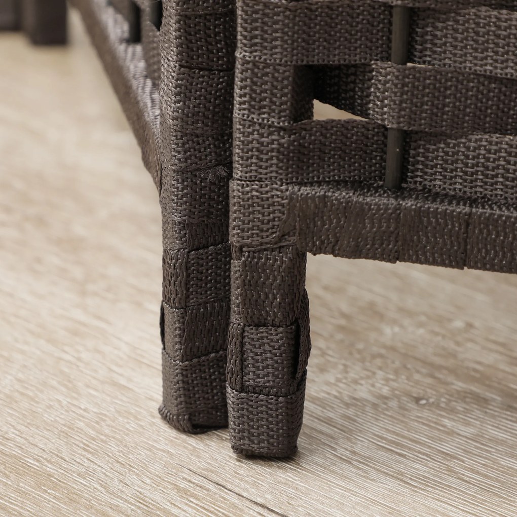 HOMCOM Separator de cameră în 6 părți, Paravan portabil, Perete de intimitate pentru living, dormitor, birou la domiciliu, Maro | Aosom Romania