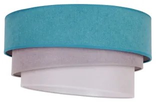 Lustră pe cablu Duolla TRIO 1xE27/15W/230V d. 45 cm turcoaz/gri/alb