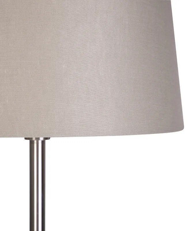Lampa de podea moderna din otel cu abajur taupe 45 cm - Simplo