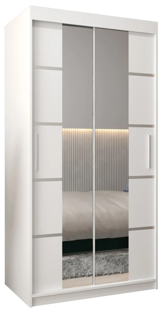 Dulap de haine 120 cm Verika 4 120 (alb). 1064265