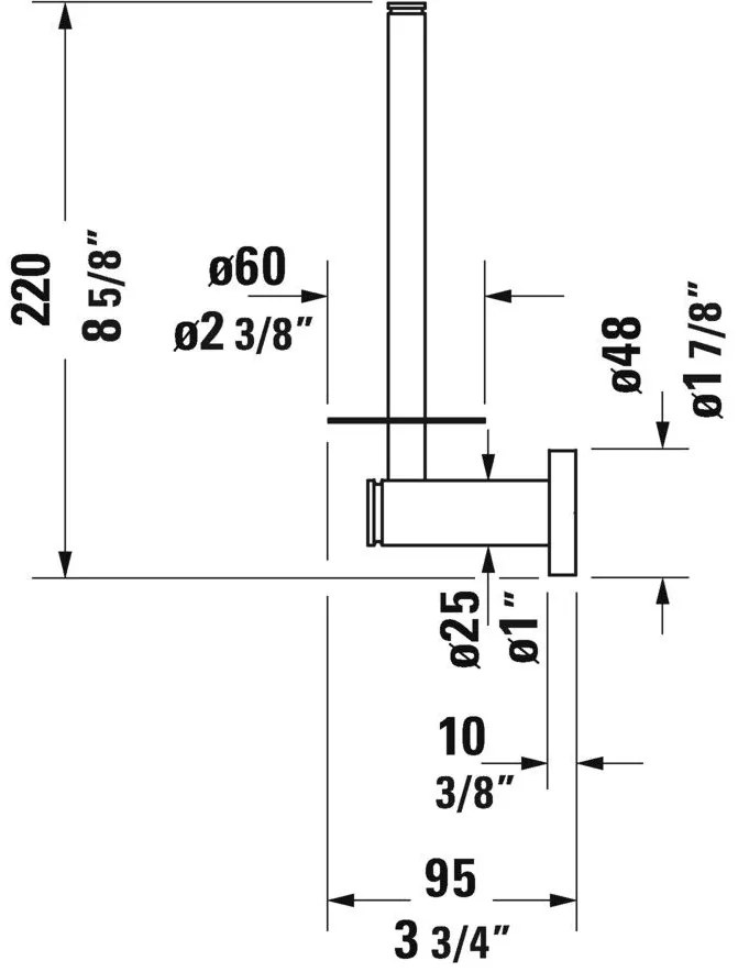 Duravit D-Code Suport hartie igienica vertical