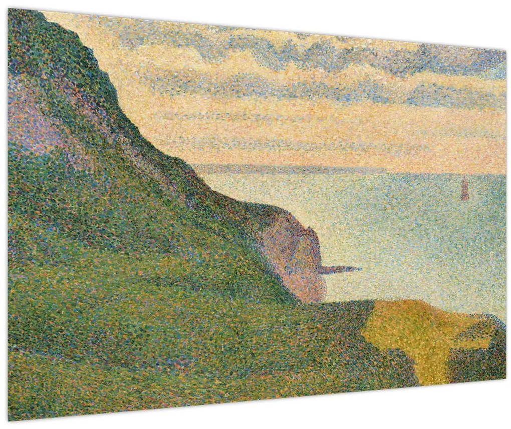 Tablou - Georges Seurat, Seascape at Port-en-Bessin, Normandy, reproducere (90x60 cm)
