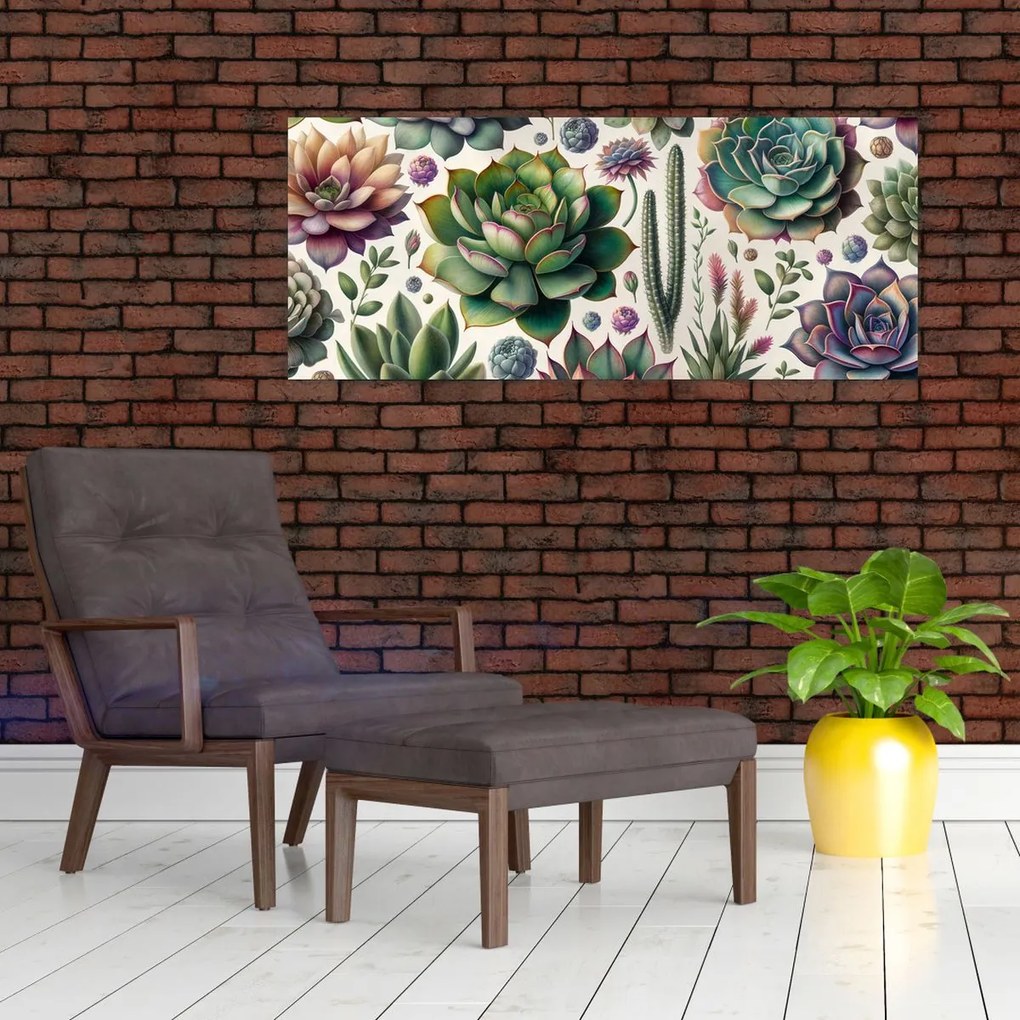 Tablou - Plante suculente (120x50 cm)