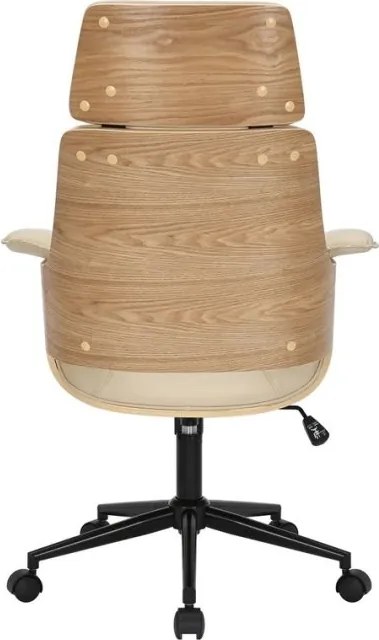 Scaun de birou pivotant Manhattan bej crem