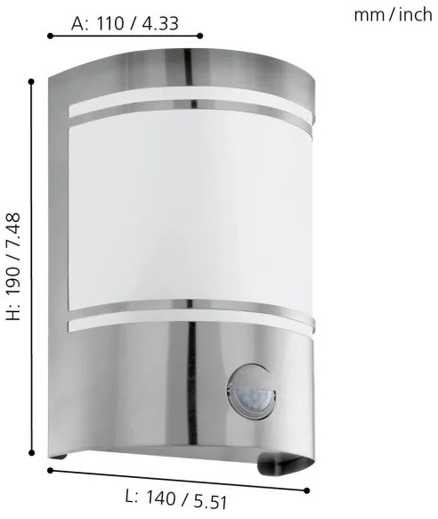 EGLO 30192 - Corp de iluminat exterior CERNO 1xE27/40W