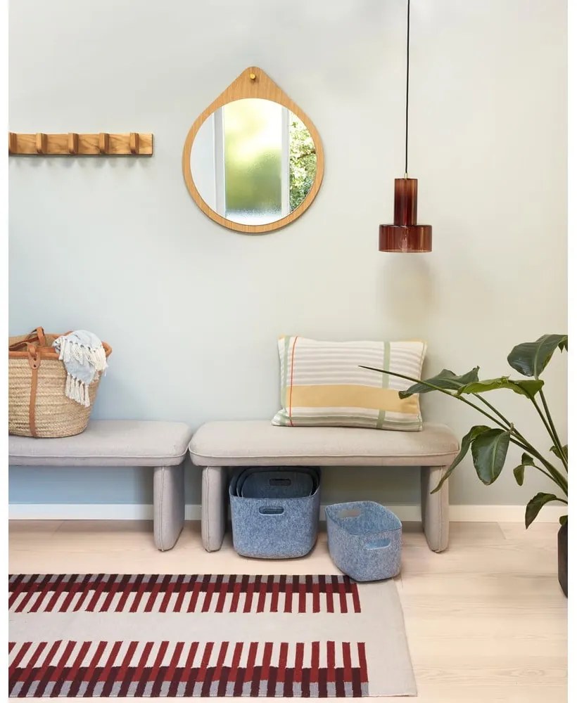 Lustră maro cu intensitate reglabilă cu abajur din sticlă ø 20 cm Ripple – Hübsch