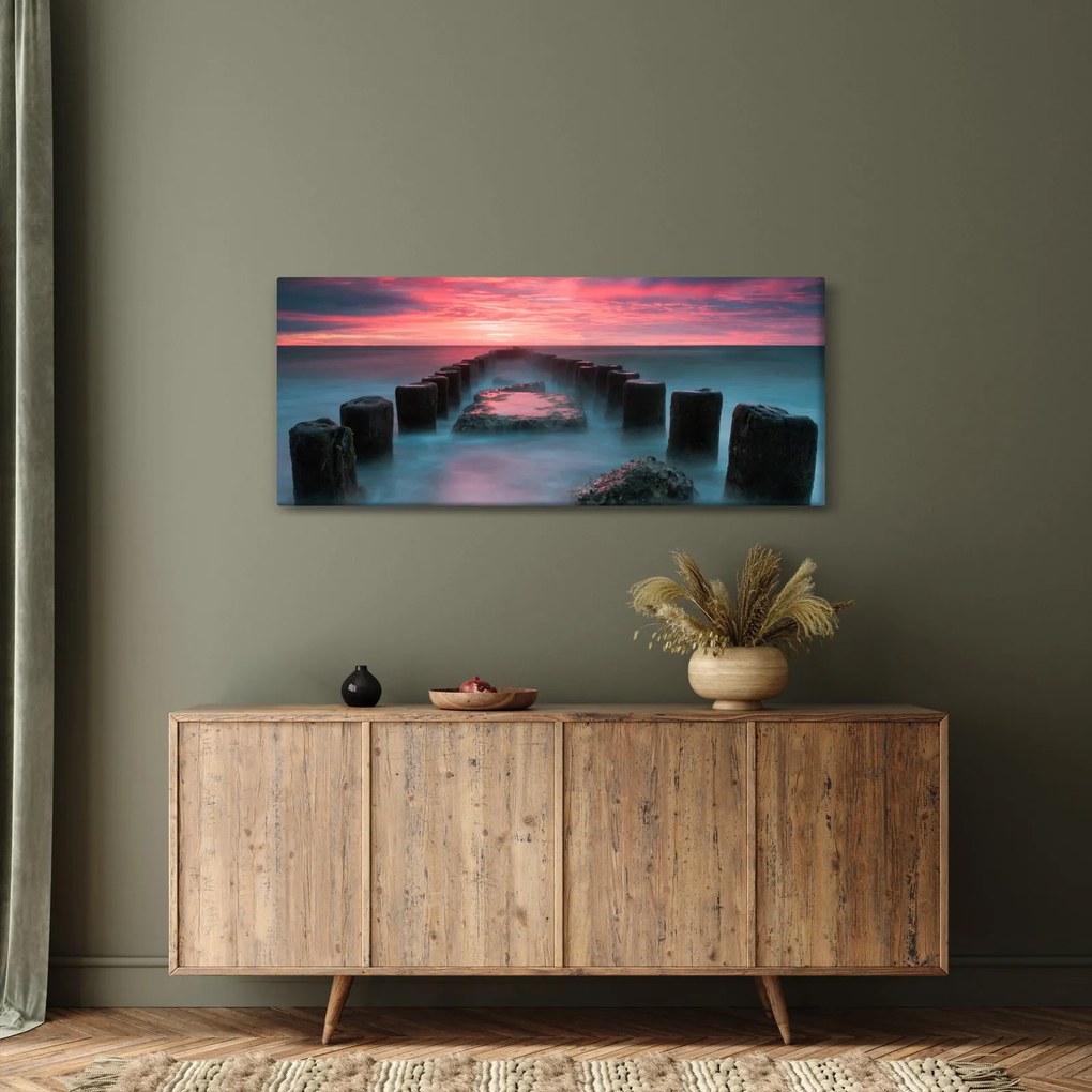 Tablou - Pietre în mare (120x50 cm)