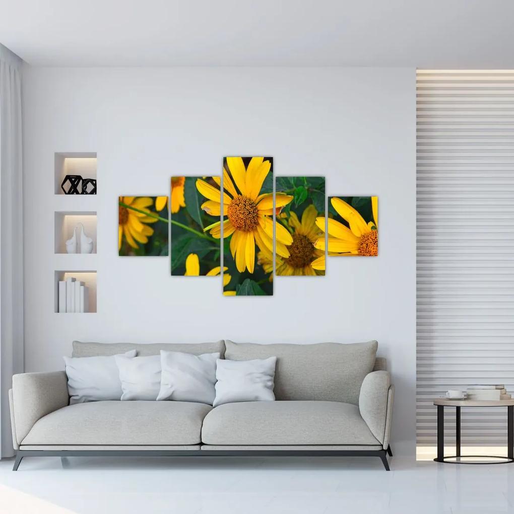 Tablou cu flori galbene (125x70 cm), în 40 de alte dimensiuni noi