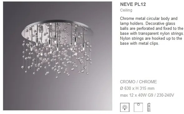 Plafonier modern diametru 63cm NEVE PL12 022239