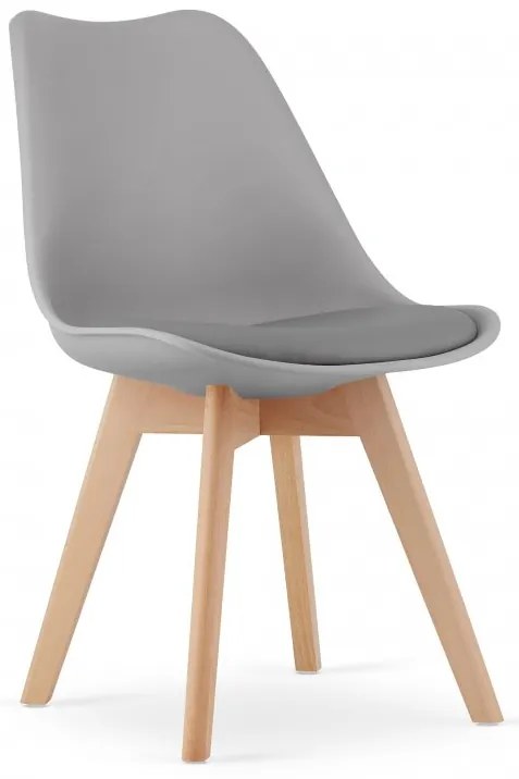 Set de masa 1 + 4, masa ADRIA 120x80cm alba + scaune BALI MARK gri