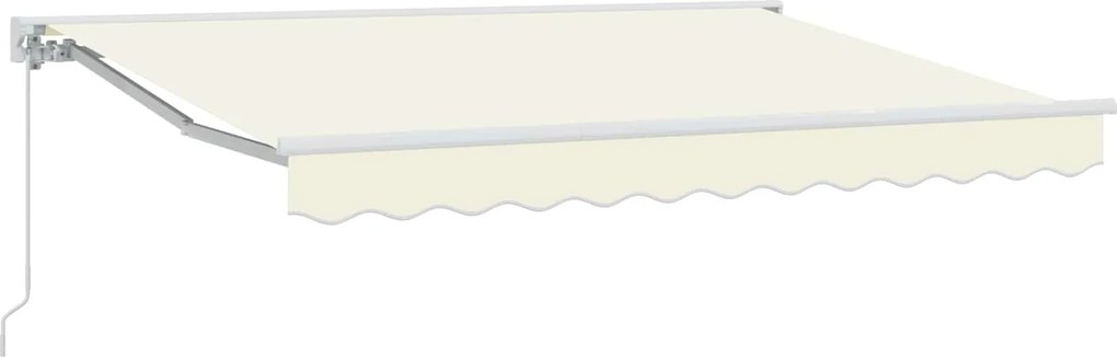 vidaXL Copertină retractabilă manuală Crem 3,5 x 2,5 m