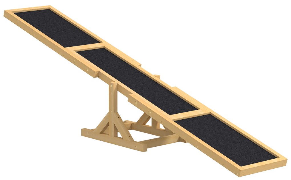 PawHut Balansoar pentru antrenament de agilitate la câini, antiderapant, cu o capacitate de încărcare de până la 50 kg, 180 x 30 x 30 cm | Aosom Romania