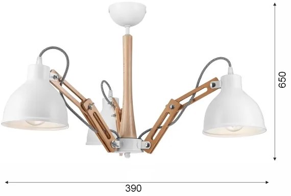 Lustr aplicat MARCELLO 3xE27/60W/230V