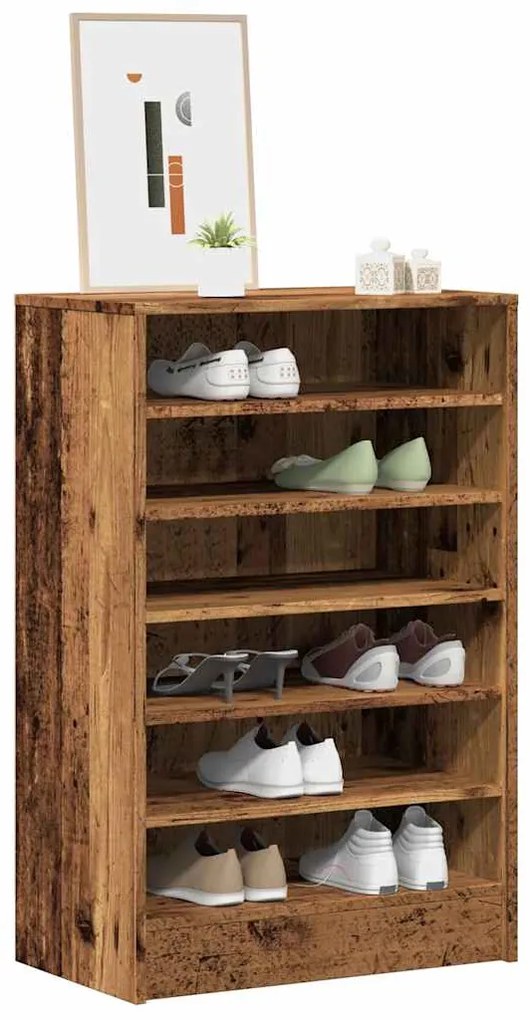 vidaXL Pantofar, lemn vechi, 60x35x92 cm, lemn prelucrat