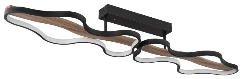 Plafoniera design industrial Bezzy negru, maro