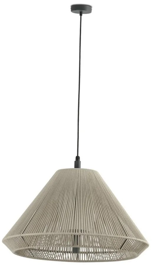 Lustra/Pendul iluminat exterior decorativ SAIGON cone W70 gri/bej
