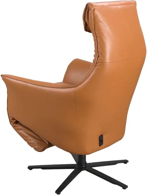 Fotoliu pivotant, functie relax, tapitat cu piele Brown