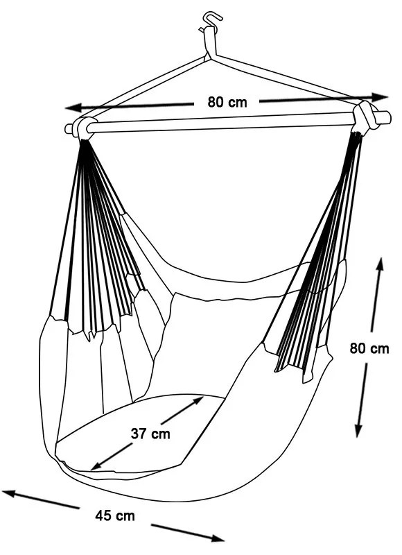 Hamac tip leagan cu perna-ivory