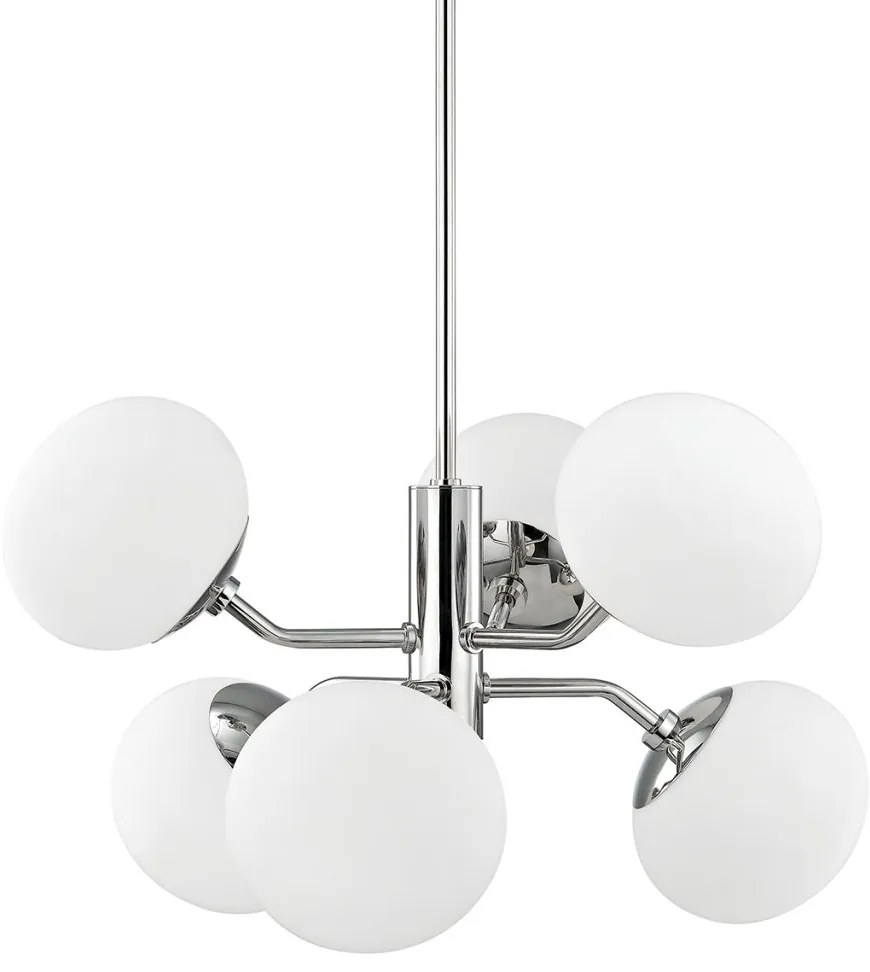 Candelabru, lustra suspendata, design modern ESTEE, nichel lucios