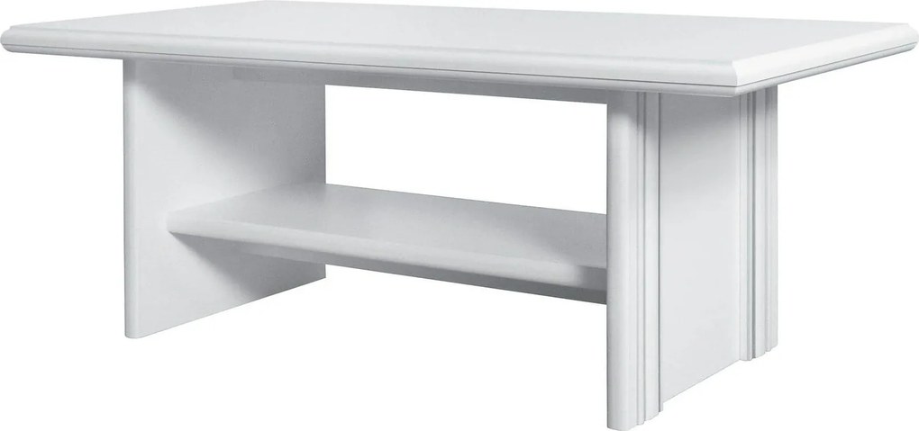 Masute cafea vintage IDENTO, alb, PAL, 130x65x51 cm