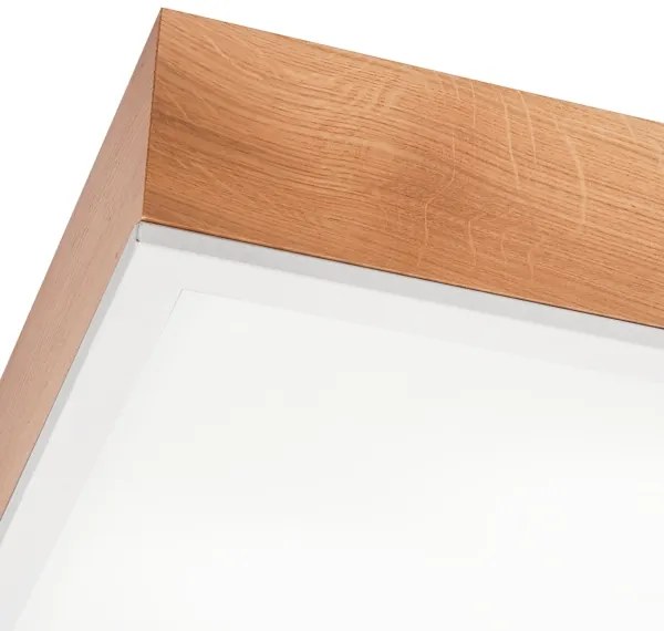 Plafonieră OAK SQUARE 4xE27/15W/230V 48x48 cm stejar/alb
