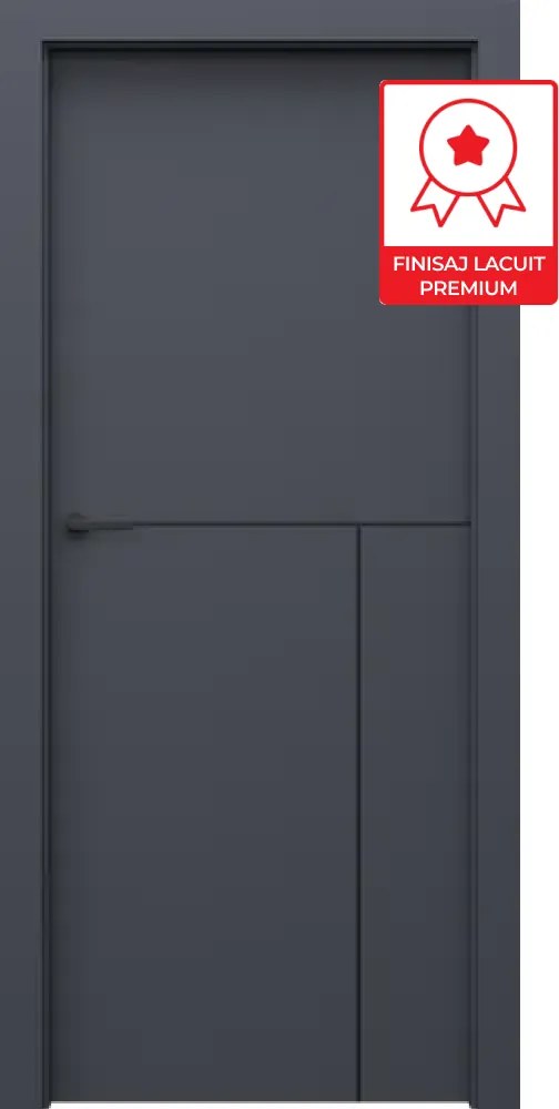 Usa de interior PORTA UNI COLOR MODERN cu toc reglabil - Model L1 95-140 mm, Antracit Mat