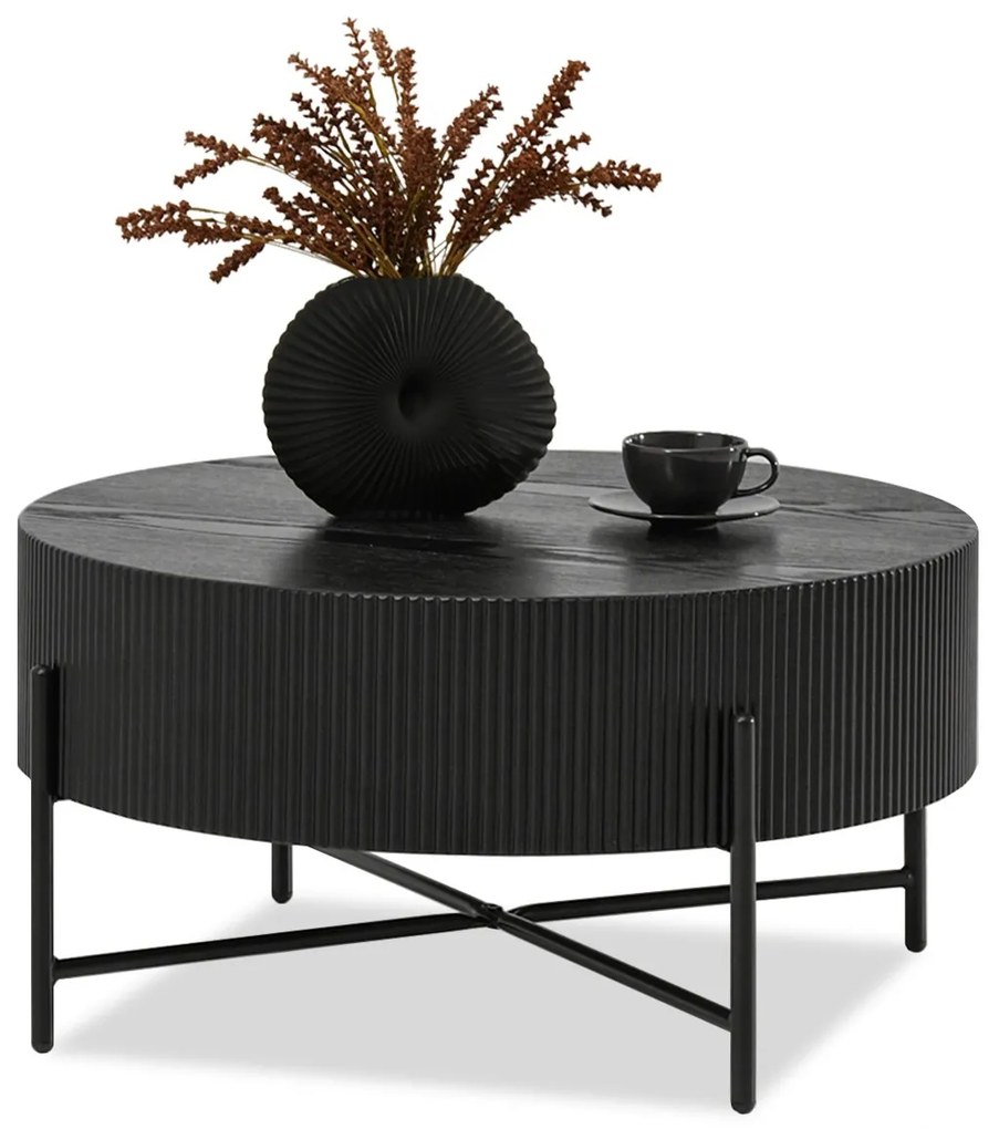 Măsuță de cafea Nixi (lemn negru + negru). 1111666