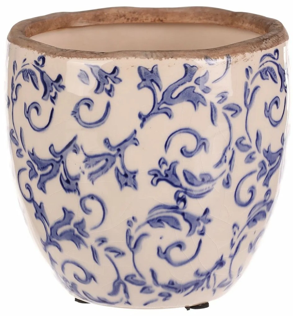 Ghiveci ceramic în stil retro, diametru 15 cm x 14cm