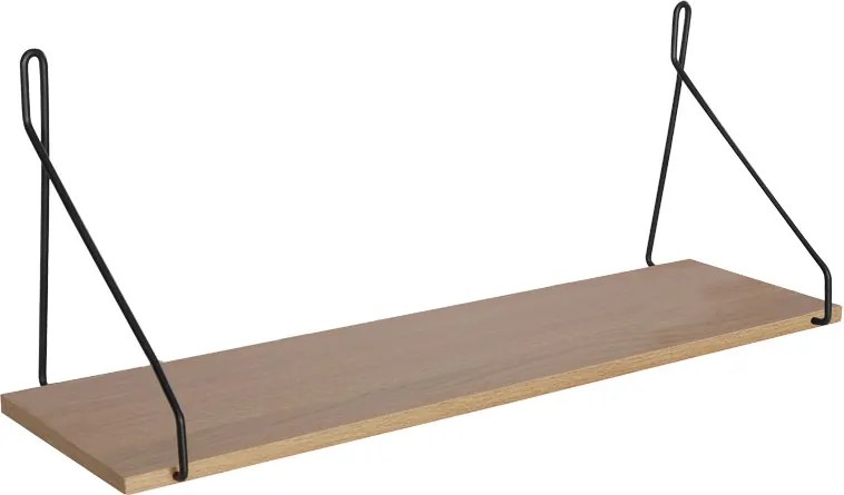 Etajera de perete Tarson din PAL melaminat, finisaj sonoma-negru, 72x20x27 cm