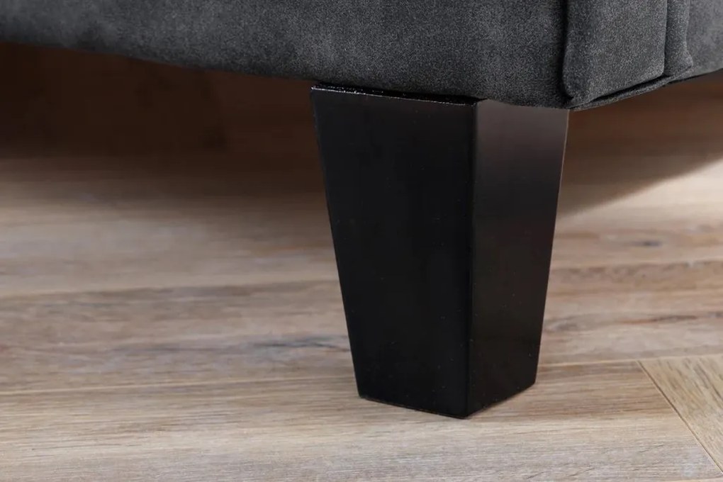 Pat dublu tapitat Kensington 160x200cm, gri inchis A-6540605 VC