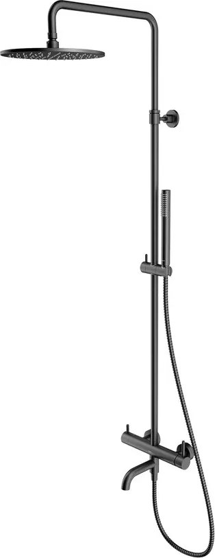 Coloana de dus cu baterie monocomanda Omnires Y para cu 1 functie finisaj grafit periat
