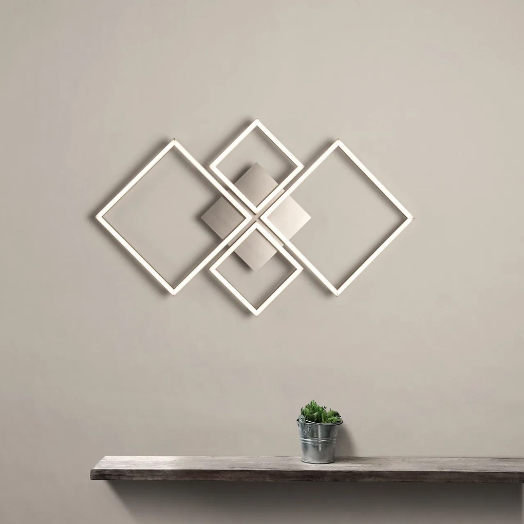 Aplica LED lumina ambientala Wall Art 4lt Square 2914SS SRT