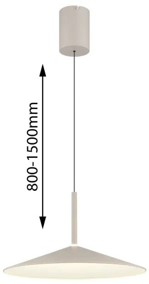 Globo 15635SA - Lustra suspendată pe cablu LAMPONE, LED 18W/230V, 4000K, crem