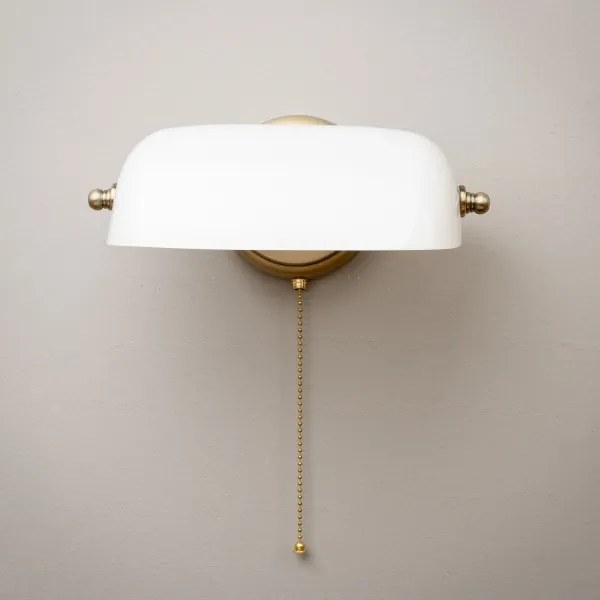 Brilagi - Aplica de perete BANK OFFICE 1xE27/60W/230V, alamă/albă