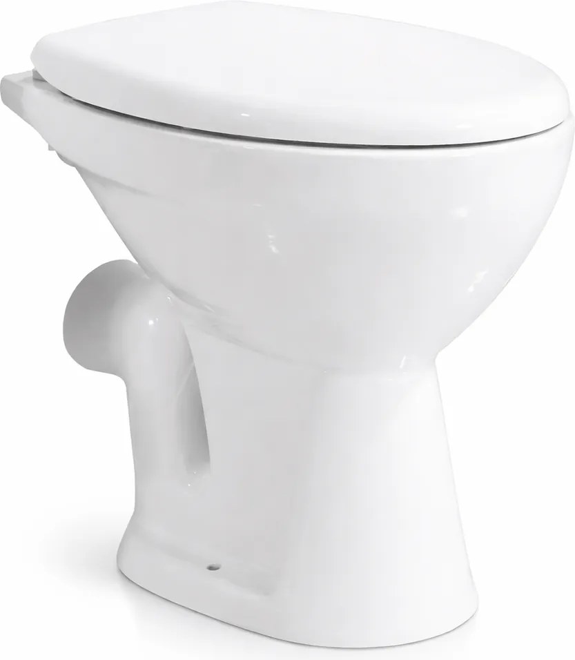 CORI || Vas WC, adânc, cu capac, ceramică, alb, evacuare verticală