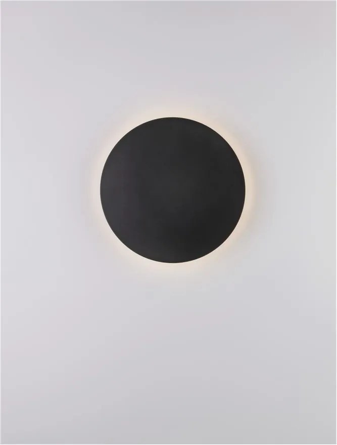 Aplica LED de perete design ambiental CYRCLE 30cm negru