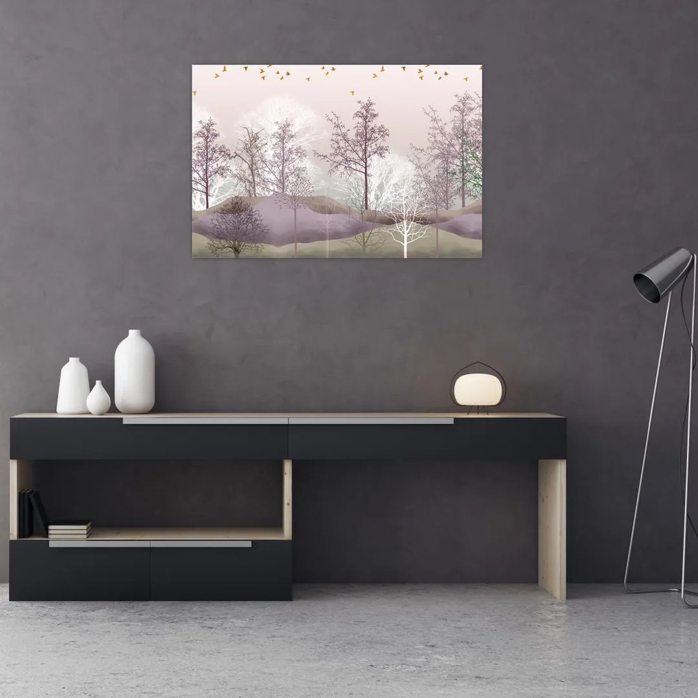 Tablou cu pădure (90x60 cm)