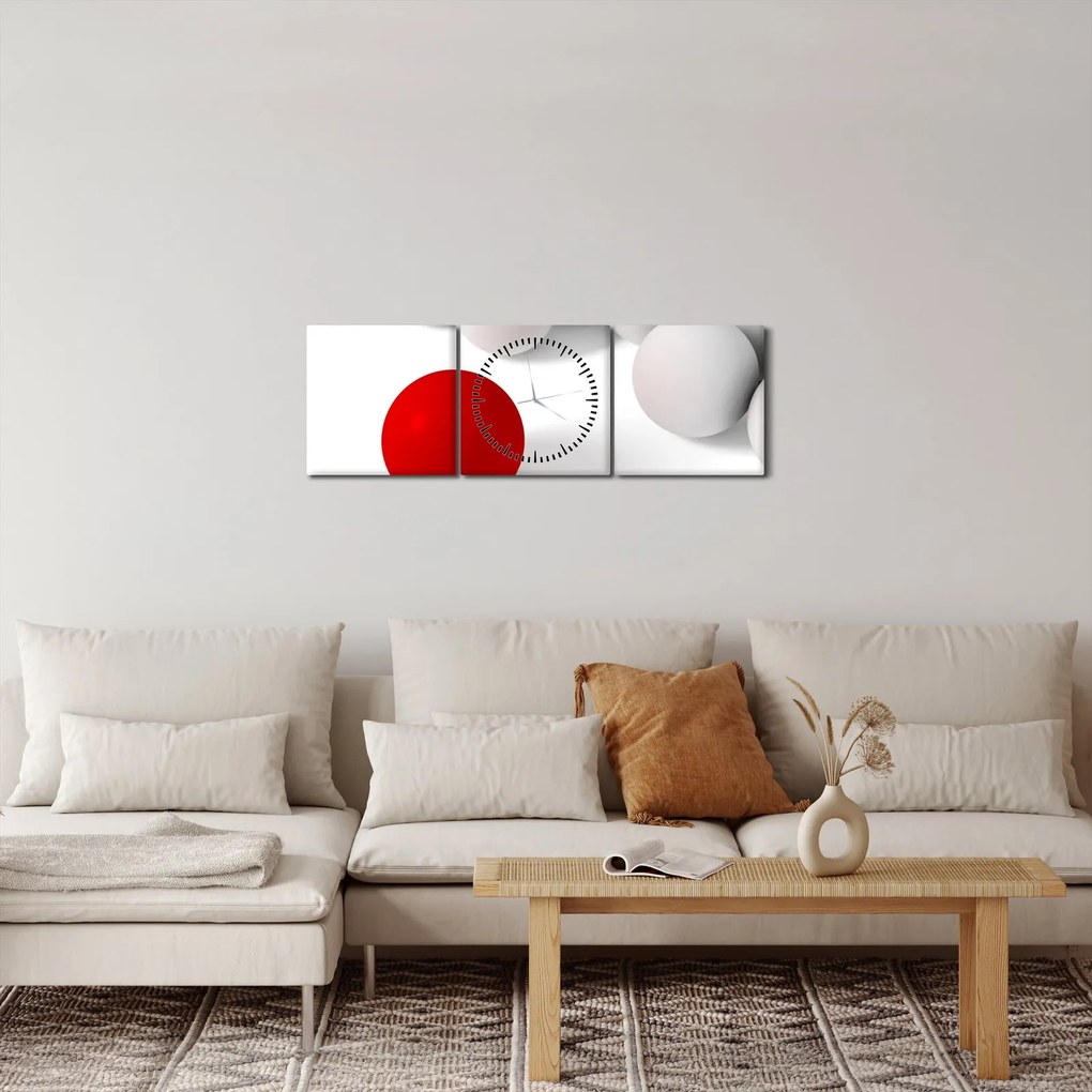 Tablou cu bilă (cu ceas) (90x30 cm)