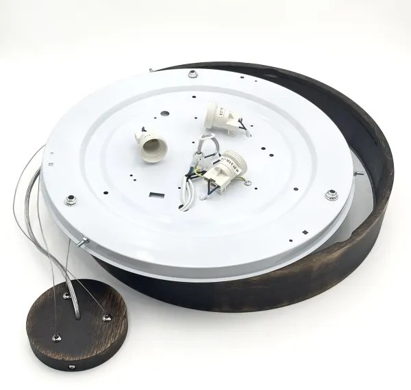 Brilagi - Candelabru LED suspendat CARVALHO SMOKEY, 3xE27/60W/230V, stejar, Ø 47,5 cm