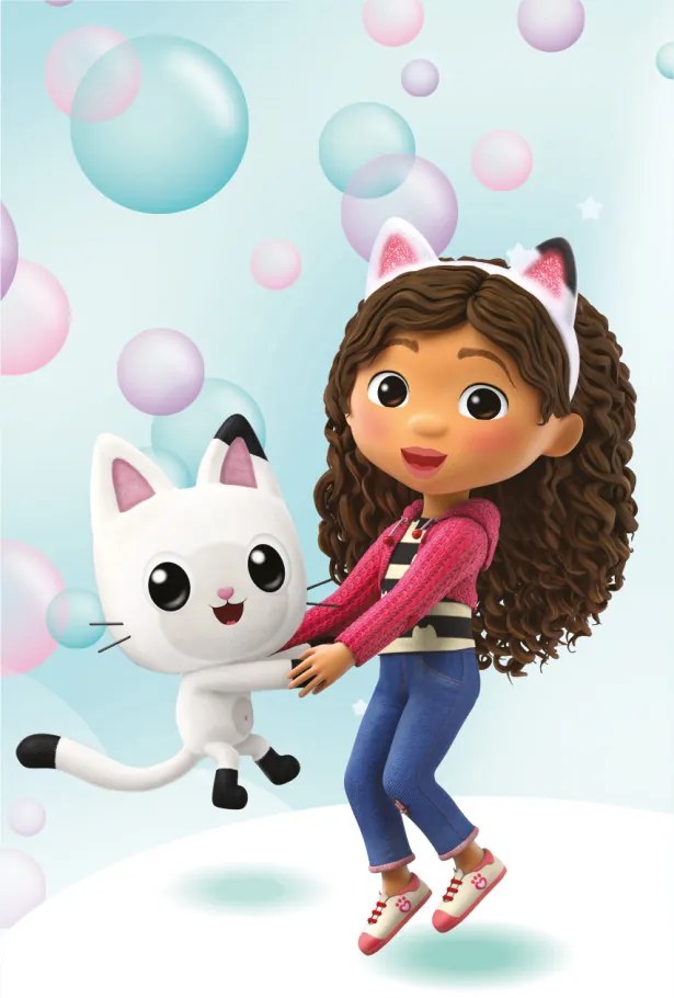 Gabby&#039;s Dollhouse Bubbles prosop de mână, prosop pentru față, prosop 30x50cm
